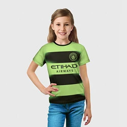 Футболка детская Джек Грилиш Манчестер Сити форма 2223 третья, цвет: 3D-принт — фото 2