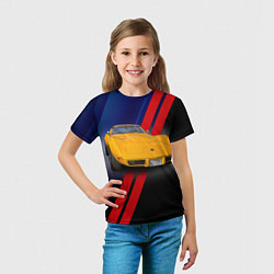 Футболка детская Классический спорткар Chevrolet Corvette Stingray, цвет: 3D-принт — фото 2