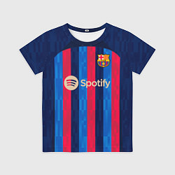 Футболка детская Барселона форма 2223 домашняя, цвет: 3D-принт