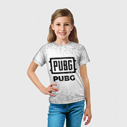 Футболка детская PUBG с потертостями на светлом фоне, цвет: 3D-принт — фото 2