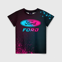 Футболка детская Ford - neon gradient, цвет: 3D-принт