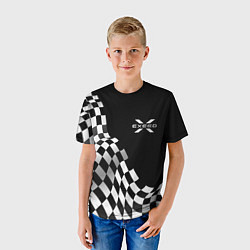 Футболка детская Exeed racing flag, цвет: 3D-принт — фото 2