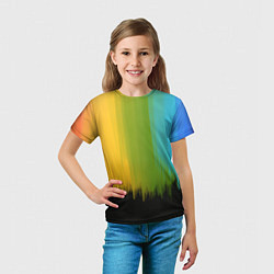 Футболка детская Летняя радуга, цвет: 3D-принт — фото 2