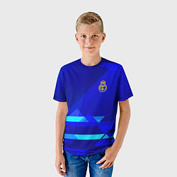 Футболка детская Реал Мадрид фк эмблема, цвет: 3D-принт — фото 2