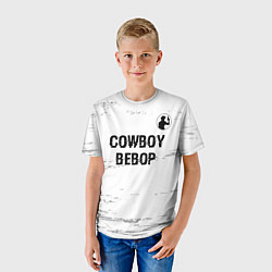 Футболка детская Cowboy Bebop glitch на светлом фоне: символ сверху, цвет: 3D-принт — фото 2