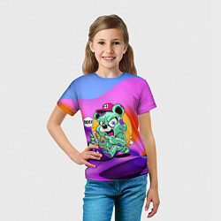 Футболка детская Мишутка с лимонадом и конфетой, цвет: 3D-принт — фото 2