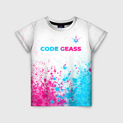 Детская футболка Code Geass neon gradient style: символ сверху