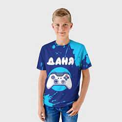 Футболка детская Даня геймер, цвет: 3D-принт — фото 2