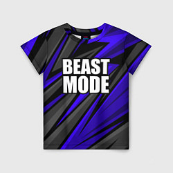 Футболка детская Beast mode - синяя униформа, цвет: 3D-принт