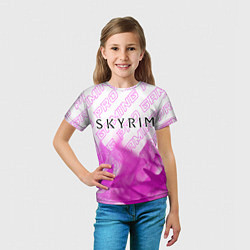 Футболка детская Skyrim pro gaming: символ сверху, цвет: 3D-принт — фото 2