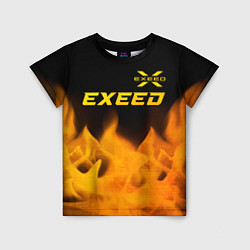 Футболка детская Exeed - gold gradient: символ сверху, цвет: 3D-принт