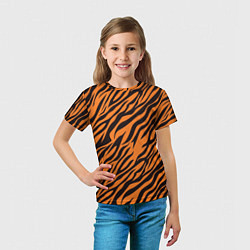 Футболка детская Полоски тигра - tiger, цвет: 3D-принт — фото 2