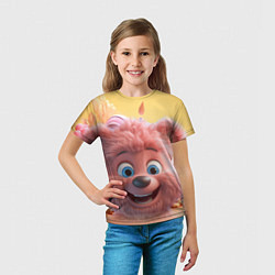 Футболка детская Веселый медвежонок, цвет: 3D-принт — фото 2