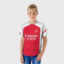 Футболка детская Мартин Эдегор Арсенал форма 2324 домашняя, цвет: 3D-принт — фото 2