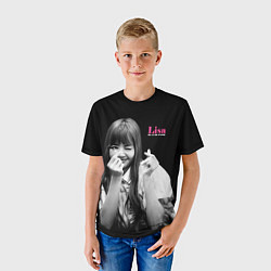 Футболка детская Blackpink Lisa Sign of love, цвет: 3D-принт — фото 2