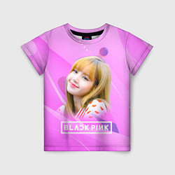 Футболка детская Blackpink Lisa pink, цвет: 3D-принт