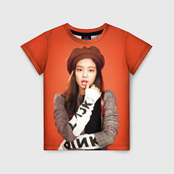 Футболка детская Blackpink Jennie in beret, цвет: 3D-принт