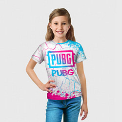 Футболка детская PUBG neon gradient style, цвет: 3D-принт — фото 2