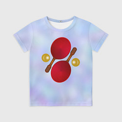 Футболка детская Теннисный дизайн, цвет: 3D-принт