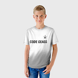 Футболка детская Code Geass glitch на светлом фоне: символ сверху, цвет: 3D-принт — фото 2