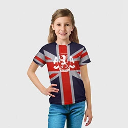 Футболка детская Asking Alexandria британский флаг, цвет: 3D-принт — фото 2
