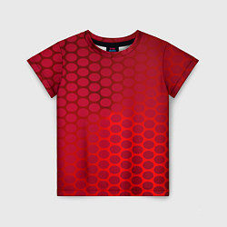 Футболка детская Сотовый красный градиент, цвет: 3D-принт