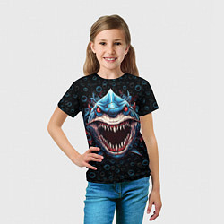 Футболка детская Evil shark, цвет: 3D-принт — фото 2