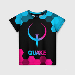 Футболка детская Quake - neon gradient, цвет: 3D-принт