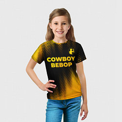 Футболка детская Cowboy Bebop - gold gradient: символ сверху, цвет: 3D-принт — фото 2
