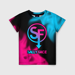 Футболка детская Sally Face - neon gradient, цвет: 3D-принт