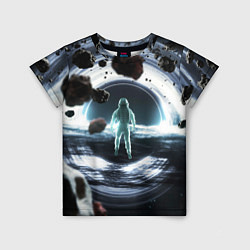 Детская футболка Black hole astronaut