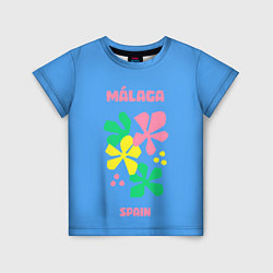 Футболка детская Малага - Испания, цвет: 3D-принт