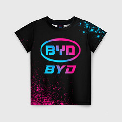 Футболка детская BYD - neon gradient, цвет: 3D-принт