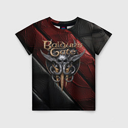Футболка детская Baldurs Gate 3 logo dark, цвет: 3D-принт