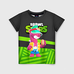 Футболка детская Doug Brawl stars green black, цвет: 3D-принт