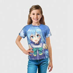 Футболка детская Коносуба Аква, цвет: 3D-принт — фото 2