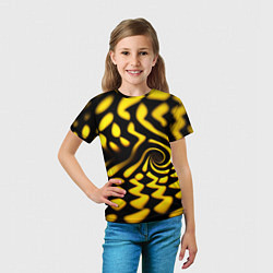 Футболка детская Желтая футболка с воронкой, цвет: 3D-принт — фото 2