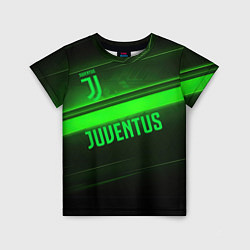 Футболка детская Juventus green line, цвет: 3D-принт