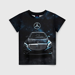 Футболка детская Mercedes Benz space background, цвет: 3D-принт