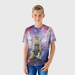Футболка детская Space leopard, цвет: 3D-принт — фото 2
