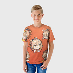 Футболка детская Chibi Yoimiya Genshin Impact, цвет: 3D-принт — фото 2