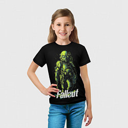 Футболка детская Fallout green, цвет: 3D-принт — фото 2