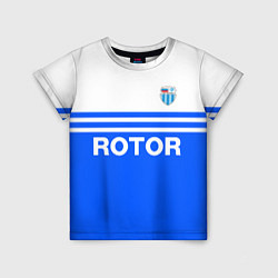 Футболка детская ФК Ротор - синии линии, цвет: 3D-принт