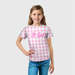 Футболка детская Hi Ken - фраза и костюм Барби, цвет: 3D-принт — фото 2