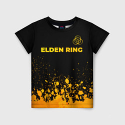 Футболка детская Elden Ring - gold gradient: символ сверху, цвет: 3D-принт