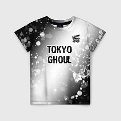 Футболка детская Tokyo Ghoul glitch на светлом фоне: символ сверху, цвет: 3D-принт