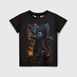 Детская футболка Котик дракон