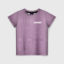 Футболка детская Розовые джинсы lucky 77, цвет: 3D-принт