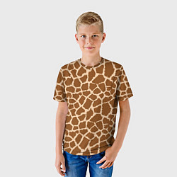Футболка детская Кожа жирафа - giraffe, цвет: 3D-принт — фото 2