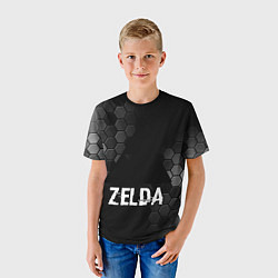 Футболка детская Zelda glitch на темном фоне, цвет: 3D-принт — фото 2